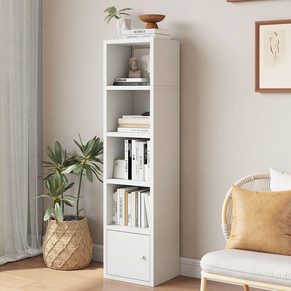 书架落地置物架简易家用书柜置物柜卧室客厅多层展示架窄缝收纳柜