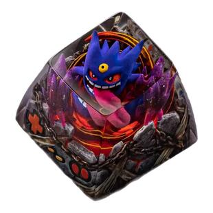 宝可梦神奇宝贝3D立体图鉴树脂透光个性键帽机械键盘十字轴SA高度