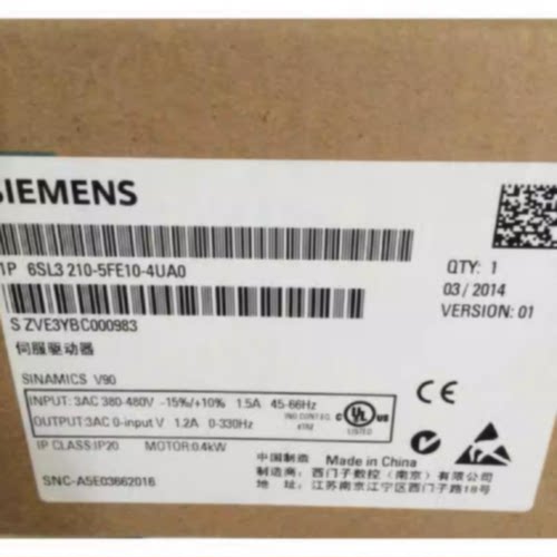 议价6SL3210-5FE10-4UA0西门子V90驱动器0.4千瓦6SL32105FE104UA0