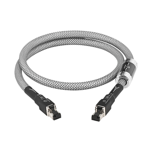 单晶银八类万兆网线cat8超8类高速电竞宽带电脑路由器家用网络线