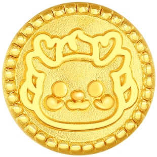 潮宏基十二生肖六合三合龙蛇黄金串珠足金转运珠硬金马年礼物新年