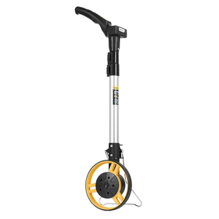 得力工具测距仪滚尺轮式高精度手推测距轮机械滚轮电子数显测量尺