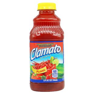 美国克拉玛特牌Clamato摩特牌鸡尾调酒汁蔬菜汁番茄味调味汁946ml