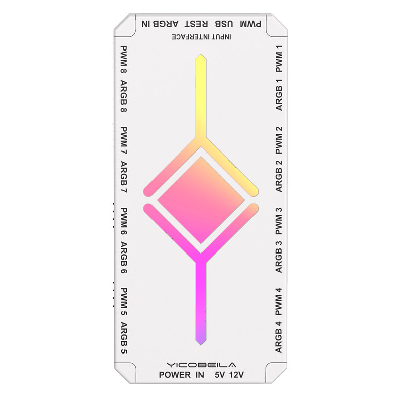 亿科贝拉精英08控制盒 异步控制器5V3针ARGB风扇神光同步PWM温控