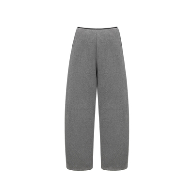 摇粒绒简洁无腰头休闲裤保暖