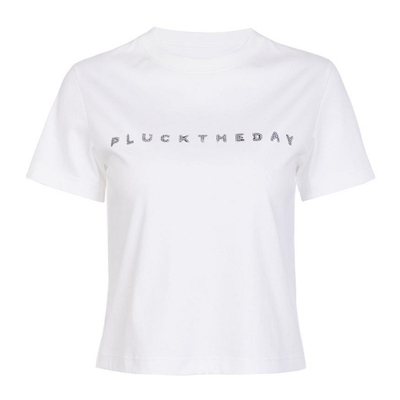 婉甸2026夏季新品雅丹橘/玉白色烫钻时尚百搭短袖T恤女1252T04RS2