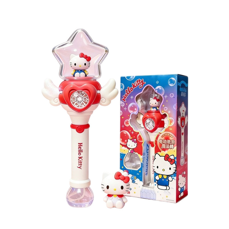 儿童礼物生日hellokitty联名泡泡机女童仙女棒玩具礼品女孩小朋友