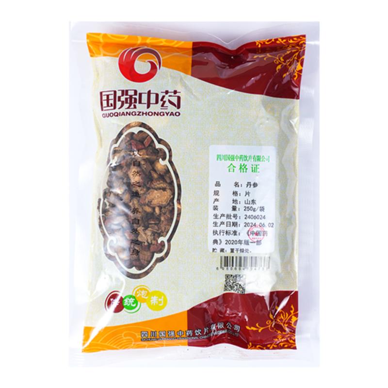 国强丹参中药饮片500g大包装中药材药厂抓配直销旗舰店