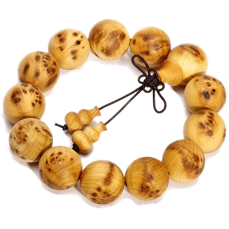 正宗太行崖柏手串半满瘤疤雀眼2.0高油民族风佛珠手链男女情侣款