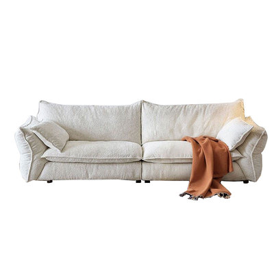 法式奶油风可拆洗雪尼尔绒沙发