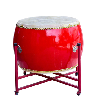 牛皮鼓大鼓成人锣鼓中国红鼓扁鼓堂鼓盘鼓龙战鼓儿童表演鼓木质鼓