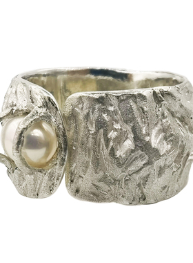 BUILDINGTOP楼顶纯银珍珠戒指