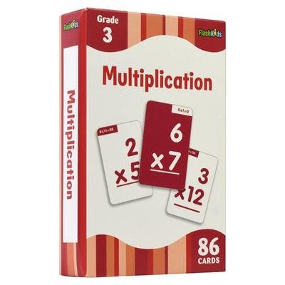 乘法运算 趣味学习闪卡 Multiplication Flash Kids Flash Cards 英文原版 儿童数学运算启蒙 英文版进口英语亲子互动便携卡片