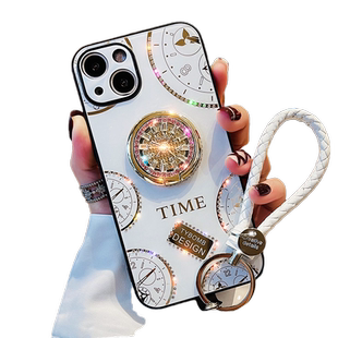 适用苹果13手机壳iPhone16pro的保护套17promax新款女款xr高端xsmax镶钻15Pro高级max水钻12Promax带支架挂绳