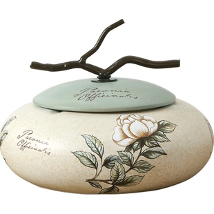 美式客厅家用创意烟灰缸带盖陶瓷烟缸个性潮流防飞灰装饰女新中式