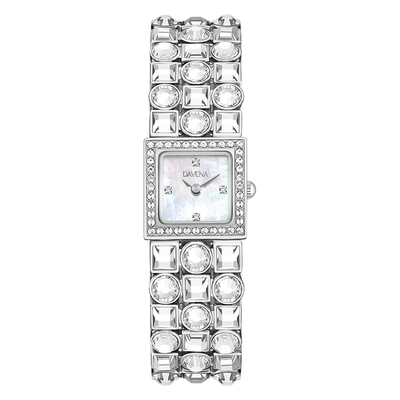 davena满钻方形手链手表