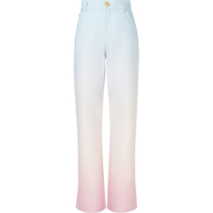 BALMAIN 女高腰直筒牛仔裤