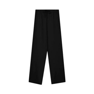 s.deer抽绳松紧插袋直筒休闲长裤