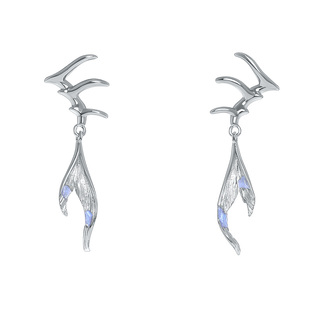 花芽原创失乐园耳钉耳环s925银针文艺小众设计感耳饰女个性鱼尾款