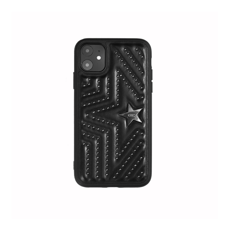 潮牌皮套适用苹果iphone11promax手机壳12ins网红同款铆钉硅胶软x