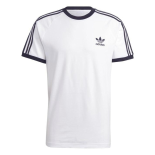 Adidas三叶草运动休闲复古三条纹短袖男女情侣黑白纯棉T恤 IA4846