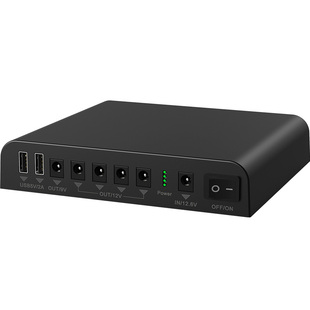 亿森能多输出12V锂电池9V5V路由器UPS不间断备用电源可太阳能充电