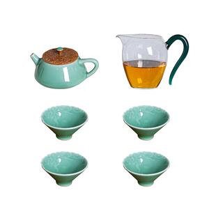 故宫淘宝|行云流水茶具套装礼盒博物馆文创龙泉青瓷乔迁生日礼物