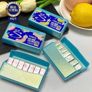 &炫迈白桃槐花味口香糖卡曼橘柠檬草味薄荷糖泡泡糖口气清新口香
