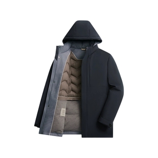 杉杉加厚羽绒服男款爸爸冬季2025新款商务夹克外套中年男士鹅绒服