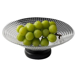 高端精致玻璃水果盘客厅茶几家用高颜值轻奢前台糖果盘零食摆放盘