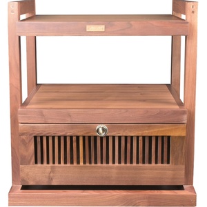 成誉音响机架带抽屉系列功放机架投影支架功放柜音响架黑胡桃实木