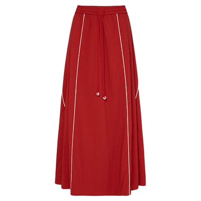 【博主同款】HPLY荷比俪2026春新款新中式松紧腰抽绳A型大摆半裙