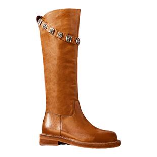 【明星同款】Beau today水洗马皮骑士靴女长筒靴高筒靴复古靴子女