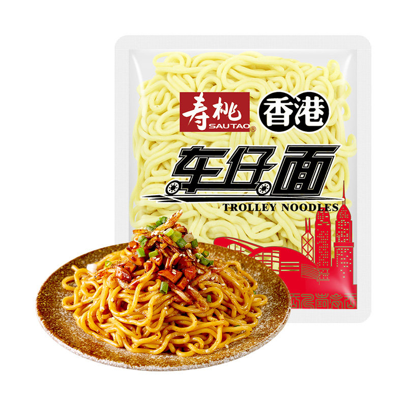 寿桃港式车仔面xo酱料包拌面方冲泡方便面/拉面/面