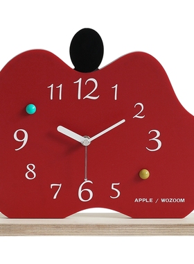 奶油风创意时钟装饰摆件