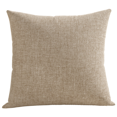 纯色仿亚麻抱枕靠垫沙发客厅腰靠床头靠背抱枕套不含芯方形白色