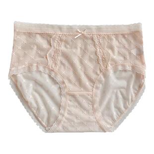 内裤女生蕾丝性感勾人纯棉7A级抑菌裆中腰不夹臀三角裤女式短裤
