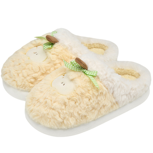 拖鞋女款冬季室内家居2026新款防滑防臭厚底可爱毛绒棉拖鞋女冬天