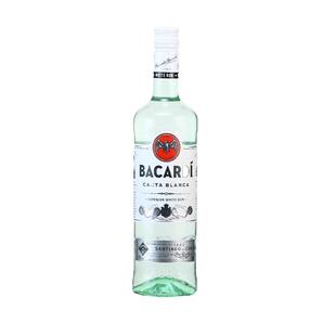 百加得Bacardi白朗姆酒烘焙洋酒基酒自由古巴调酒鸡尾酒750ml