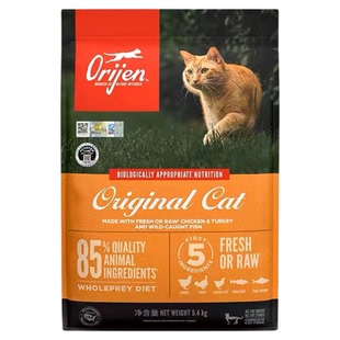 orijen渴望猫粮鸡肉增肥成幼猫美国进口全阶六种鱼全价猫粮5.4kg