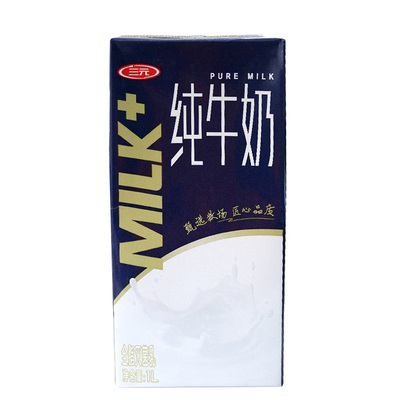 三元纯牛奶全脂咖啡厅餐饮用
