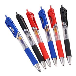 k35黑蓝按动中性笔芯0.5速干签字笔学生学习圆珠笔红笔办公用品