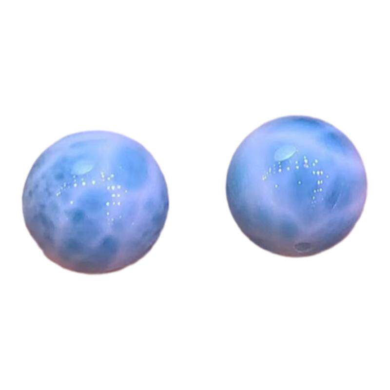 拉利玛海纹石单珠子天然水晶散珠