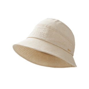 冰感亚麻「自然之事」防晒渔夫帽小檐百搭夏季男女同款遮阳帽新款