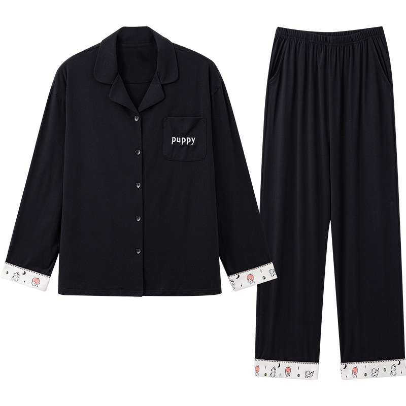 马克公主巨舒服卡通黑色睡衣女秋