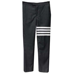 tb西裤男潮流韩版长裤男士夏季直筒修身百搭英伦ins灰色休闲裤子