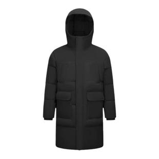 轻松|森马羽绒服男冬装90绒子加厚防泼水外套长款连帽上衣情侣款