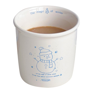原创手绘小雪人陶瓷马克早餐咖啡杯高颜值礼盒送女生新年礼物杯子