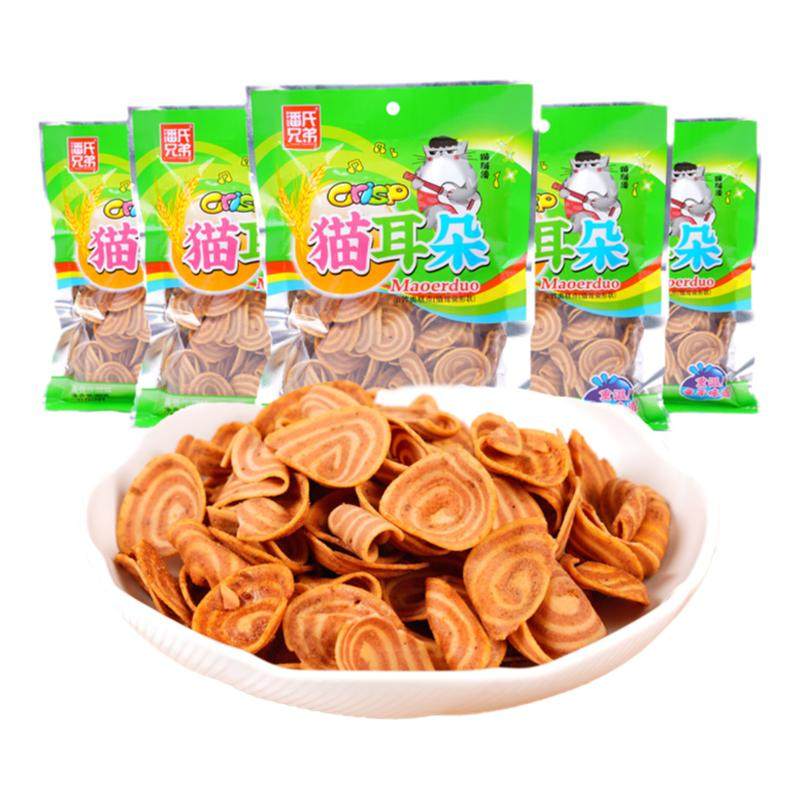 潘氏兄弟猫耳朵蜗牛酥膨化小吃