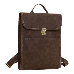 2023新款学院风磨砂皮学生书包大容量软皮双肩包女简约时尚双背包